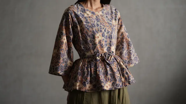 Model Baju Batik Lengan Lebar Anti Gerah