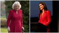 Permaisuri Camilla dan Kate Middleton disebut menyindir Meghan Markle dengan memakai busana merah di dua agenda Kerajaan Inggris yang berbeda. (dok Instagram @theroyalfamily @princeandprincessofwales)