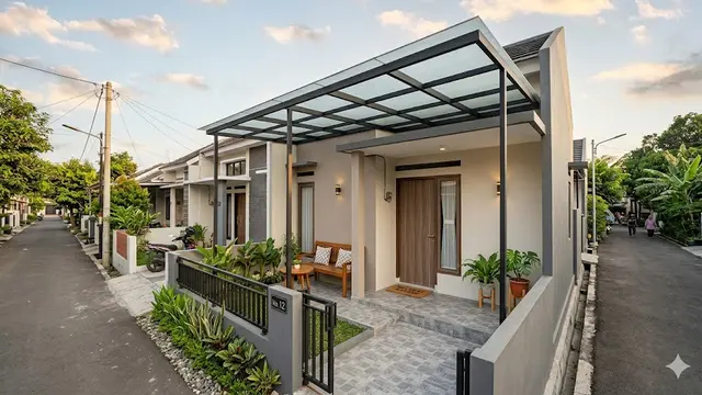 Inspirasi Teras Rumah Tipe 45 dengan Desain Sederhana Tapi Elegan