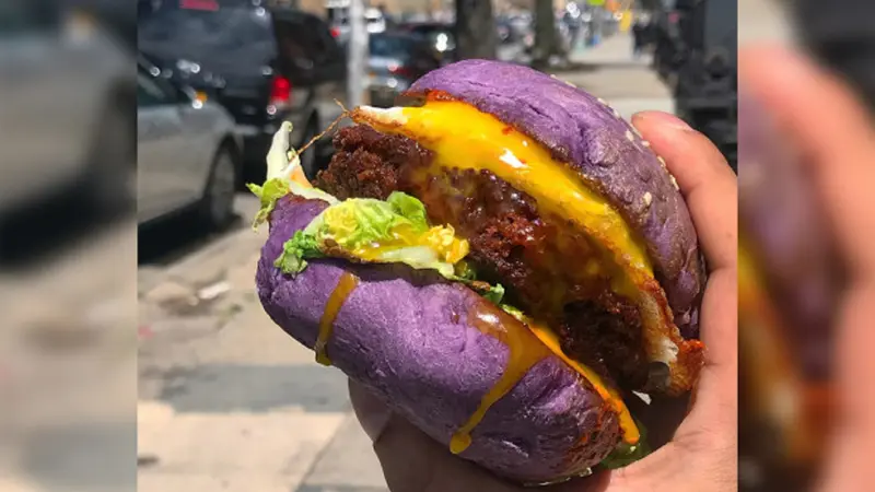 Bed Stuy, Varian Baru Hamburger Berwarna Ungu Asal Filipina