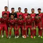 Timnas Indonesia U-16 sebelum melawan Timnas Thailand U-15 di penyisihan Grup A Piala AFF U-16, Selasa (11/7/2017). (Bola.com/Dok. PSSI)