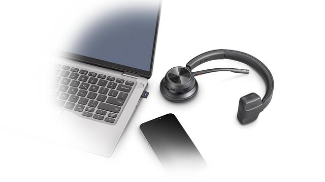 Poly Voyager 4300 UC Series, Headset Bluetooth dengan Jangkauan 50 Meter