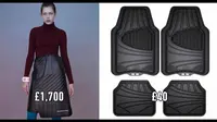 Rok mirip karpet mobil dirancang rumah mode Balenciaga. (odditycentral.com)