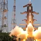 Misi India ke Matahari, Aditya-L1 lepas landas dari landasan peluncuran di Sriharikota pada hari Sabtu pukul 11:50 waktu India (06:20 GMT). (ISRO/X)