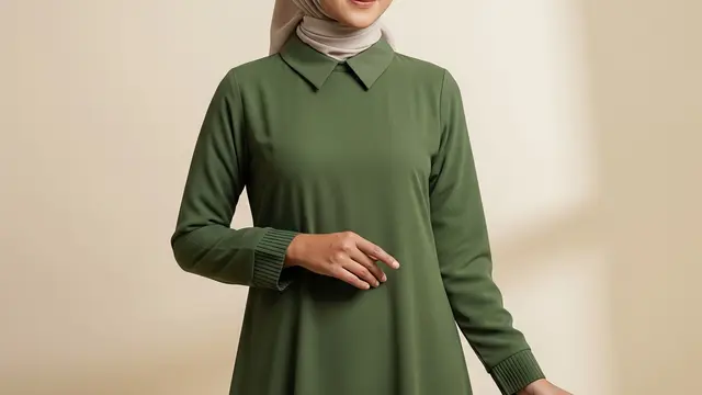 Model Gamis Minimalis Elegan untuk Acara Pengajian