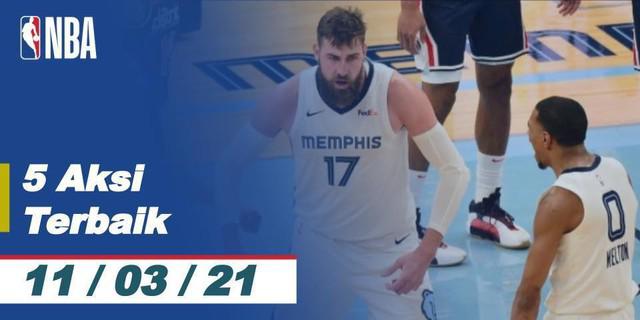 VIDEO: 5 Aksi Terbaik NBA 11 Maret 2021, Melihat Slam Dunk Fantastis Pemain Memphis Grizzlies, Brandon Clarke