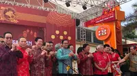 Gubernur DKI Jakarta Anies Baswedan di acara Festival Cap Go Meh 2571, Sabtu (8/2/2020).(Liputan6.com/ Ika Defianti)