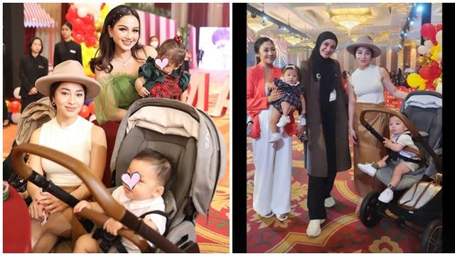 6 Potret Artis dan Anaknya Hadiri Ultah Ameena, Interaksi Para Bayi Bikin Gemas