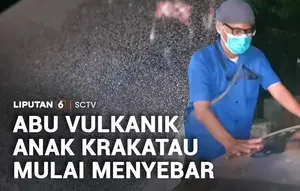 Abu Vulkanik Anak Krakatau Mulai Menyebar
