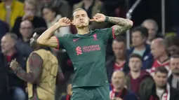 Tiga gol Liverpool masing-masih dicetak oleh Mohamed Salah, Darwin Nunez dan Harvey Elliott. (AP/Peter Dejong)