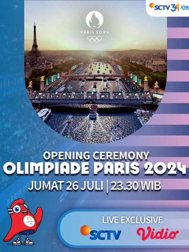 Upacara pembukaan Olimpiade 2024 di SCTV. (Dok SCTV)