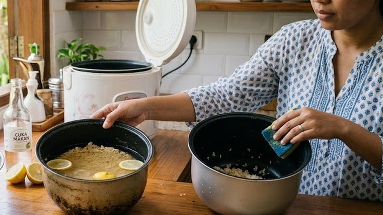 Cara Menghilangkan Nasi Kering di Panci Magic Com (AI Generated)