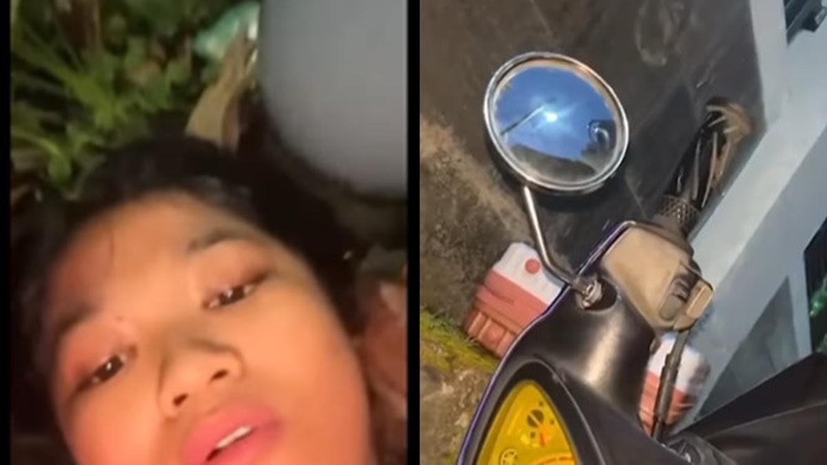 Bukannya Bangun, Cewek Ini Malah Bikin Video Saat Jatuh dari Motor dan Masuk Got