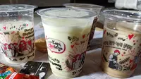 Beberapa varian minuman Kopi Chuseyo. (Liputan6.com/Dinny Mutiah)