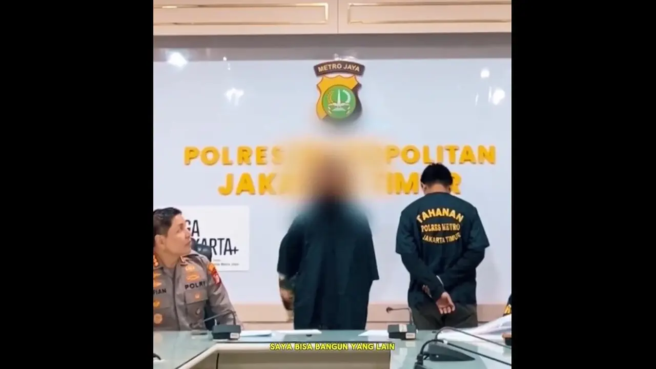 Kapolres Metro Jakarta Timur Kombes Alfian Nurrizal bersama pemilik wedding organizer (WO) Marwah sepasang suami istri (pasutri) RM dan ER.