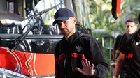 Sandy Walsh tampak sehat ketika datang di Hotel Fairmont, Jakarta pada Jumat (21/3/2025).
