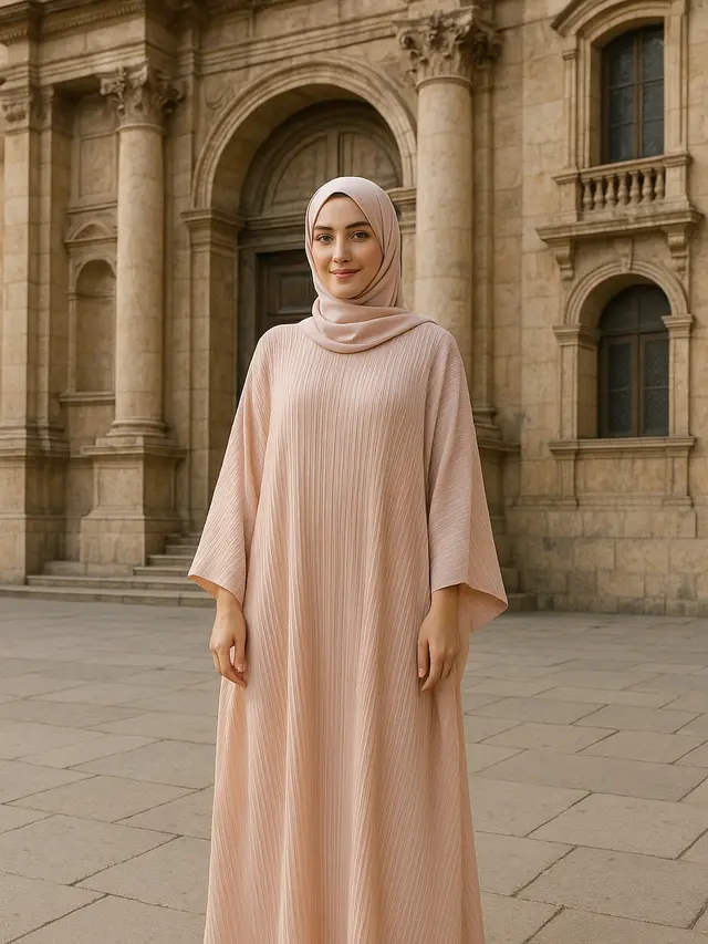 Model Gamis Kaftan yang Cocok untuk Ibu Muda agar Tetap Stylist