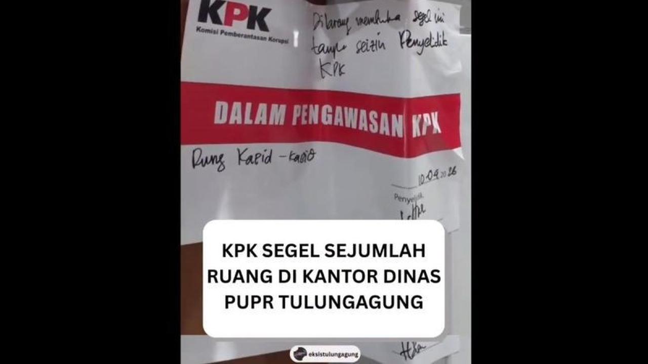 KPK Segel Ruang Dinas PUPR Tulungagung Pasca OTT Bupati Gatut Sunu Wibowo