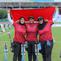 Nurisa Dian Ashrifah, Ratih Zilizati Fadhly, dan Yurike Dina Bonita Pereira menyumbangkan medali emas dari Nomor Compound Panahan di SEA Games 2025, Kamis (18/12/2025). (Bola.com/Bagaskara Lazuardi)