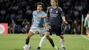 Kemenangan ini membawa Madrid sementara memimpin klasemen Liga Spanyol dengan 7 poin dari tiga laga. (AP Photo/Lalo R. Villar)