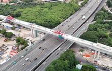 Perlintasan LRT Jakarta Fase 1B di Atas Tol Wiyoto Wiyono Tersambung 100 Persen
