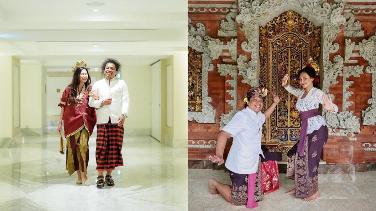 6 Gaya Romantis Arie Kriting dan Indah Permatasari Serasi Pakai Busana