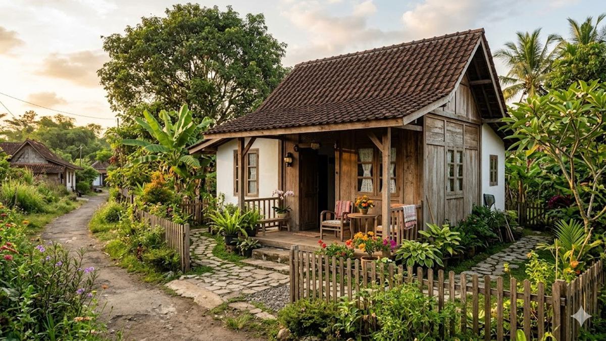 8 Desain Rumah Kampung Gaya Cottage yang Sederhana, Inspirasi bagi Penyuka Gaya Klasik