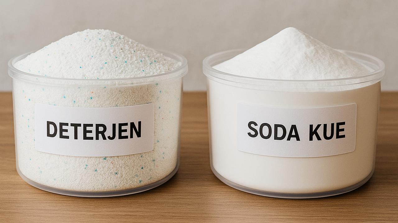 Ilustrasi Deterjen dan Soda Kue