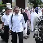 Kuasa hukum dan sejumlah calon jemaah korban First Travel tiba di Pengadilan Negeri Depok, Jawa Barat, Senin (4/3). Para korban mengajukan gugatan perdata untuk aset First Travel. (Liputan6.com/Herman Zakharia)