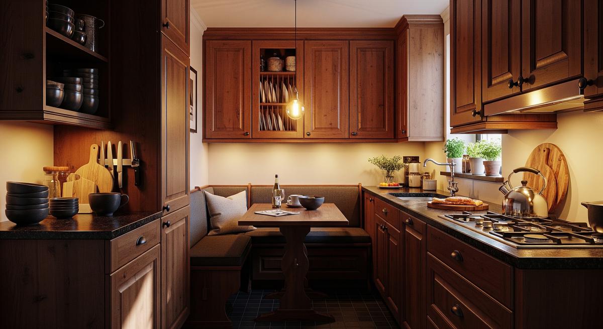 Kesalahan Memilih Warna Kabinet Dapur yang Membuat Ruangan Terasa Sempit (AI Generated)