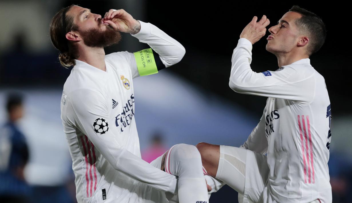 Real Madrid - Anak asuh Zinedine Zidane sukses menyingkirkan Liverpool lewat kemenangan agregat 1-3. Pada leg pertama di Madrid, Los Blancos sukses menekuk Liverpool 3-1 dan mampu menahan imbang The Reds di Anfield dengan skor 0-0. (AP/Bernat Armangue)