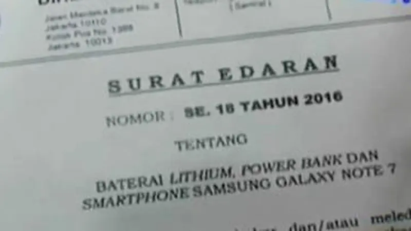 Kemenhub Larang Penggunaan Galaxy Note 7 di Pesawat