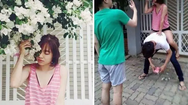 Kocak, 8 Potret di Balik Foto Keren Ada Teman yang Menderita