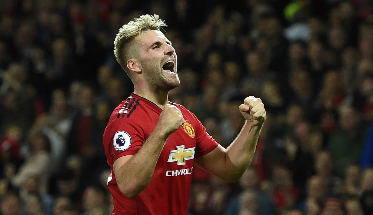 4. Luke Shaw (37,5 juta euro) - Penampilan apik Luke Shaw bersama Southampton membuat Manchester United tertarik untuk memboyongnya ke Old Trafford pada 2014. Bek kiri berusia 25 tahun ini dibeli Manchester United dengan harga 37,5 juta euro. (AFP/Oli Scarff)