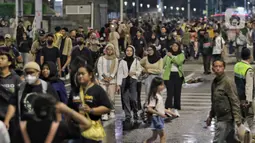 Pemerintah Provinsi (Pemprov) DKI Jakarta menyelenggarakan 'Festival Malam Muda Mudi, Jakarta Kota Global' di kawasan Bundaran Hotel Indonesia. (Liputan6.com/Angga Yuniar)