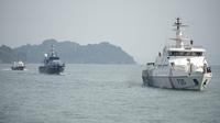 Patroli laut gabungan KPLP, Bea Cukai dan Polairud (dok: Kemenhub)