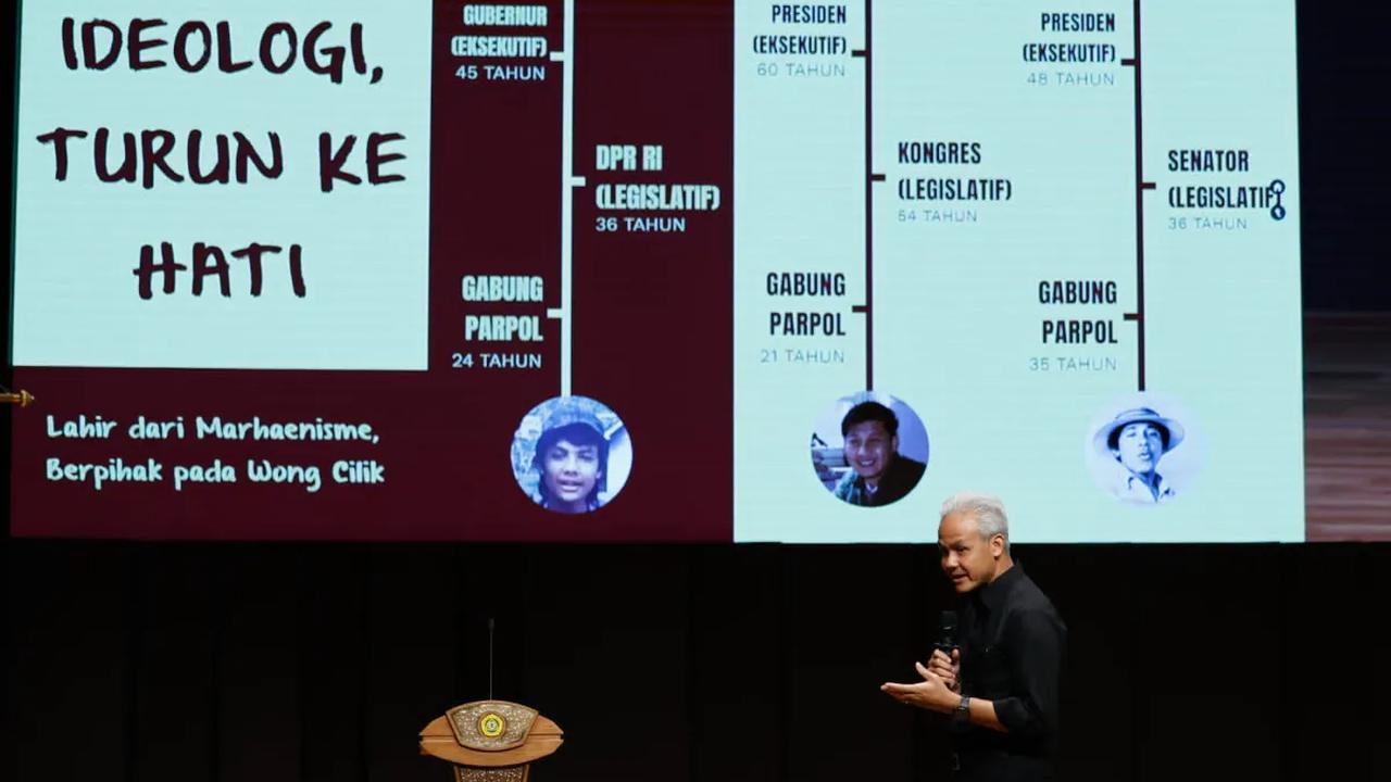 Namun dia tidak menjawab pertanyaan mahasiswi itu. Dia hanya menilai apa yang disampaikan mahasiswi itu contoh pemikiran anak muda saat ini.<br>