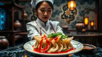 resep wonton chili oil ©Ilustrasi dibuat AI