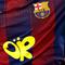 Tak hanya kehadiran Olivia Rodrigo yang mencuri perhatian. Barcelona juga tampil dengan jersey spesial untuk laga El Clasico kali ini. (AP Photo/Joan Monfort)