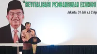 Wakil Presiden RI Jusuf Kalla saat acara pembukaan Rapat Koordinasi Nasional Transmigrasi di Jakarta.