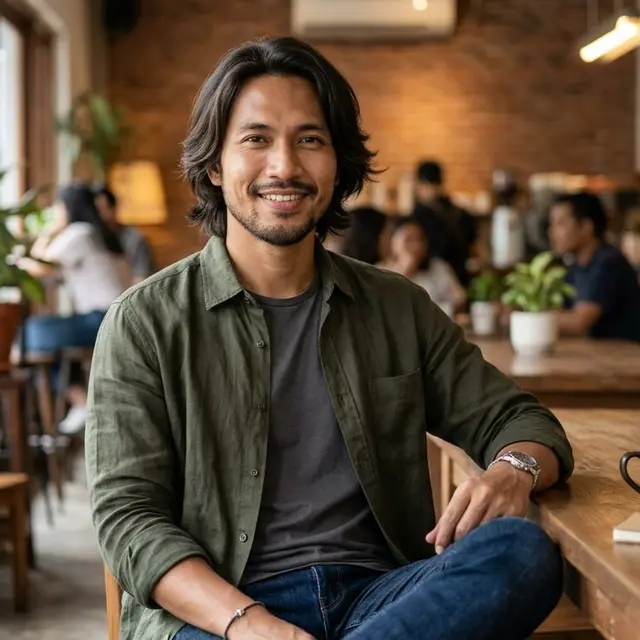 Model Rambut Pria Diamond Face (Foto: Gemini AI)