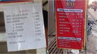 Harga menu (Sumber:X/tanyakanrl/Instagram/wkwkland_real)