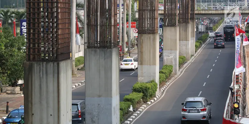 Ada Pembangunan LRT, Tiang Bekas Monorel di Rasuna Said akan Dibongkar