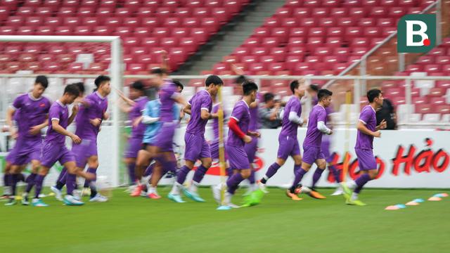 Official Training Timnas Vietnam Jelang Laga Semifinal Piala AFF 2022 Melawan Timnas Indonesia