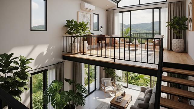 7 Desain Rumah Mungil ala Villa dengan Mezzanine, Solusi Hunian Estetik ...