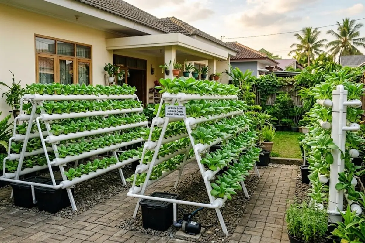 Kebun Sawi Hidroponik