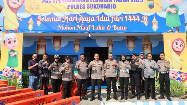Unik Pospam Lebaran di Sukoharjo ini Bertema Tokoh Kartun