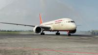 Pesawat Air India mendarat perdana di Denpasar, Bali. (dok. Air India)