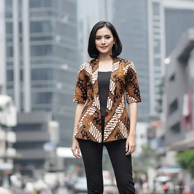 Model Baju Batik Semi Jas Wanita