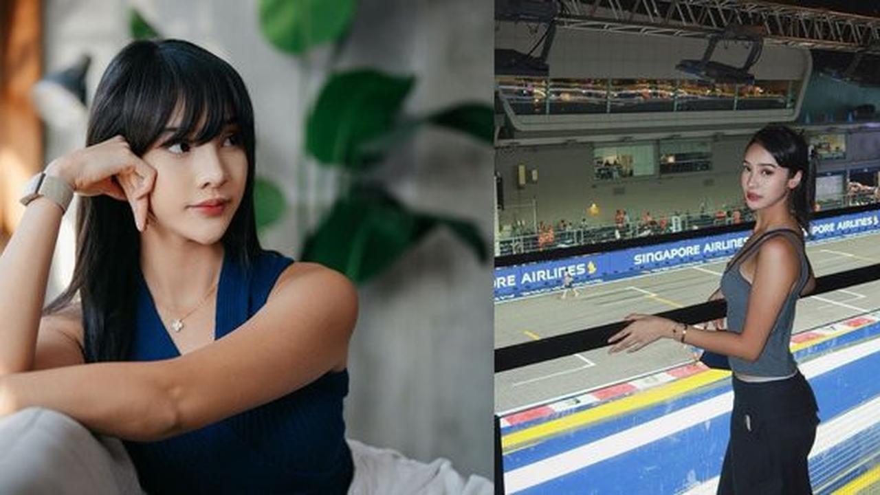 8 Foto Anya Geraldine Saat Menonton F1 di Singapura, Perbedaan Warna Kulit Wajah dan Tubuh Menarik Perhatian